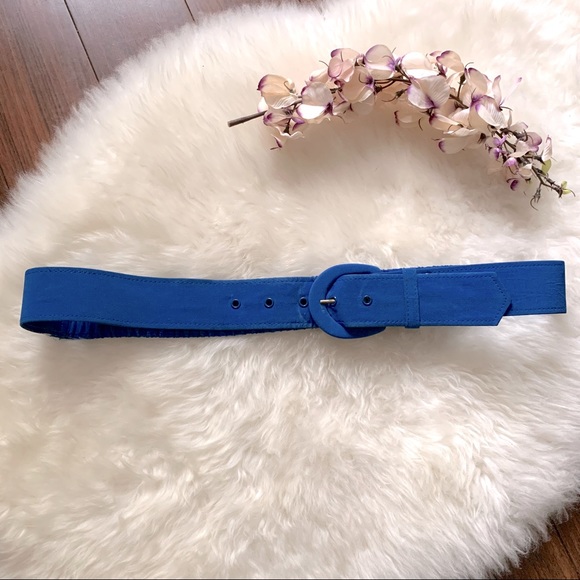 Vintage Royal Blue Belt, elastic belt (XS-M) - Picture 2 of 6